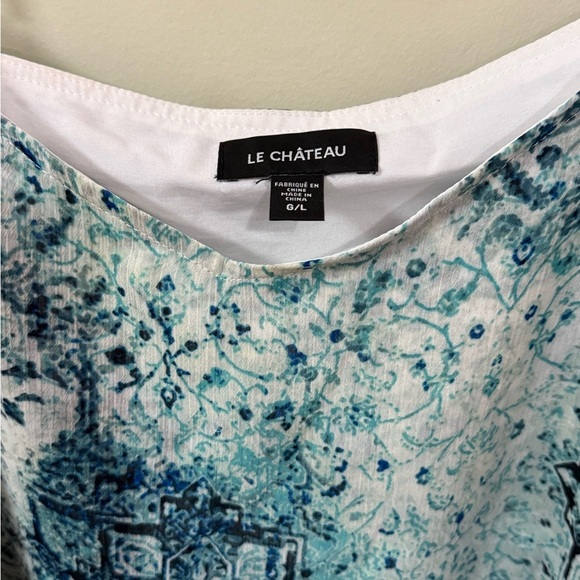 Le Chateau Green and Blue Sleeveless Camisole - Picture 3 of 3